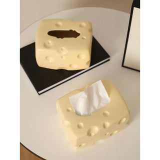Cheese motif ceramic tissue case