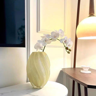 Twist Design Glass Flower Vase