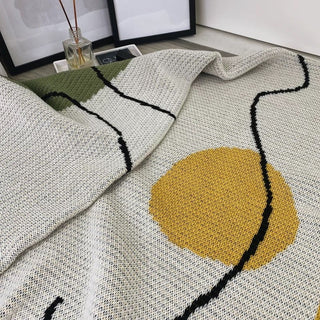 Nuance Wave Design Knit Blanket 120 x 160 cm Lap Blanket