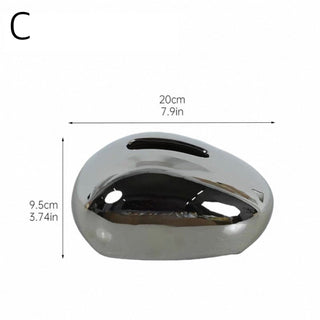 Ceramic Mouse-Shaped Tissue Case Metallic