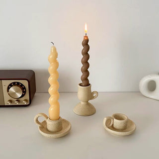 Ceramic Natural Candle Holder