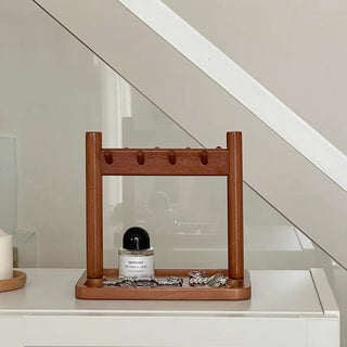 Natural Wood Accessory Key Stand Tray Storage Small Item Holder