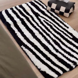 Striped Zebra Pattern Monotone Door Mat 40x70