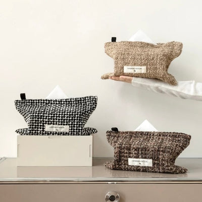 Tweed Mix Tissue Case   Hanging Cover