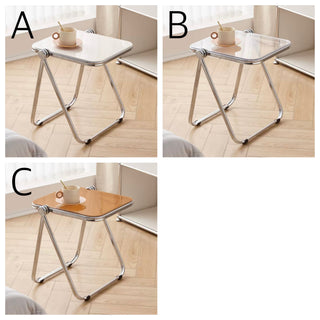 Folding Table Clear Side Table