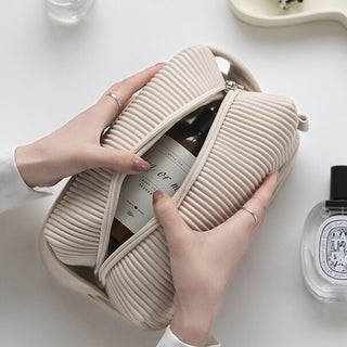 Large Capacity Double Layer Cosmetic Storage Pouch Travel Pouch
