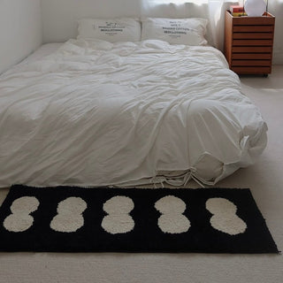 Monochrome Dot Motif Long Rug Mat Absorbent 50 x 160 cm Kitchen Mat