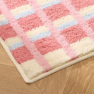 Colorful Check Absorbent Bath Mat  50 x 80 cm Door Entrance Mat Non-slip