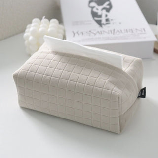 Checkered pattern Mousse velvet tissue cover