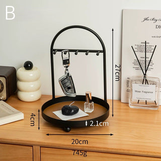 Iron Leather Accessory Key Stand Tray  Storage Tray for Small Items