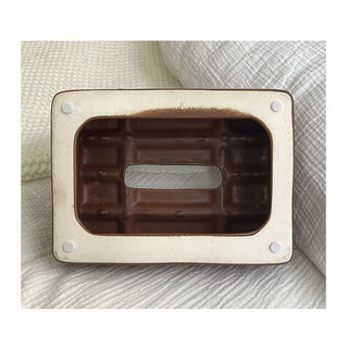 Ceramic plate chocolate motif tissue case