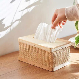 Rattan tissue case 2 types  tissue cover