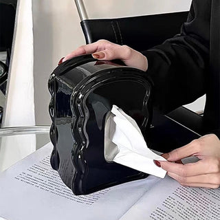 Ceramic Mirror Wave Stand Tissue Case