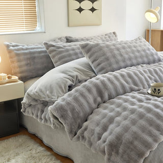 Fluffy and soft duvet cover set bed cover bedding cover