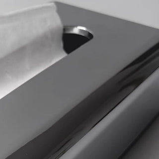 Silver color rounded corners simple tissue case tissue box