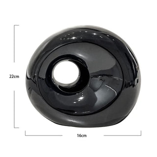 Modern Design Round Ceramic Tissue Case