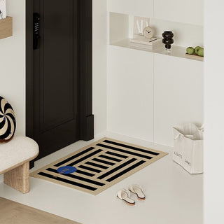 Striped pattern water-repellent entrance mat 50 x 80 cm wipeable mat