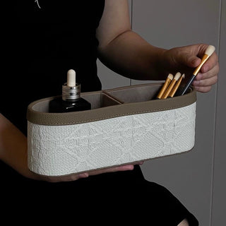 Leather Jacquard Remote Control Storage Box