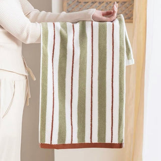 Mixed Stripe Color Face Towel  100% Cotton Combed Cotton Absorbent