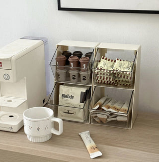 Tabletop Divider Slanted Storage Box Tea Bags