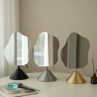 Adjustable Angle Nuance Wave Tabletop Mirror  Mirror Stand