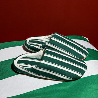 Retro Stripe Soft Room Shoes   Indoor Slippers  Unisex
