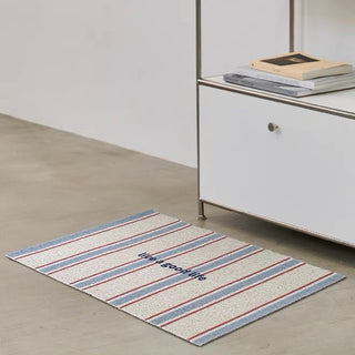 Striped Pattern Message Entrance Mat  50 x 80 cm Mud Removal