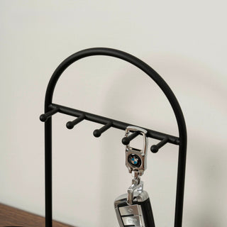 Iron Leather Oval-Shaped Accessory Key Stand Tray  Storage Tray for Small Items