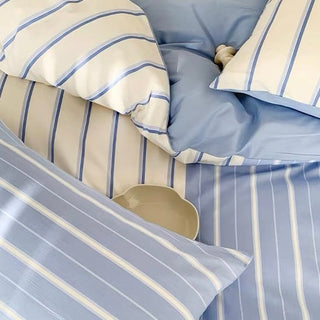 Asymmetrical Stripe Duvet Cover Set