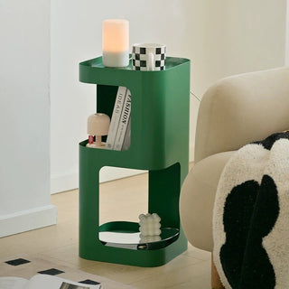 Iron Compact Open Storage Side Table