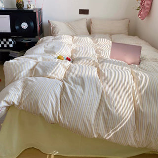 Colorful Stripe Cotton Duvet Cover Set