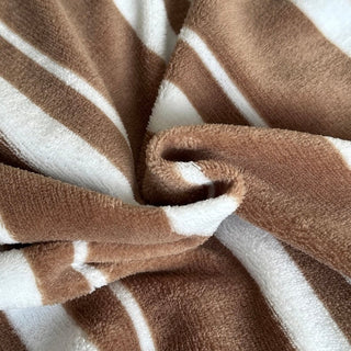 Brown Blue Multi Stripe Winter Duvet Cover Set