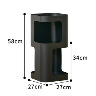 Iron Compact Open Storage Side Table