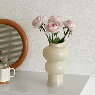 Milk Color Glass Flower Vase