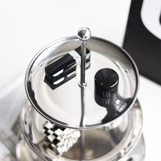 Stainless steel three-tier accessory tray display