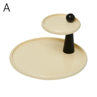 Movable Two-Tier Round Accessory Tray
