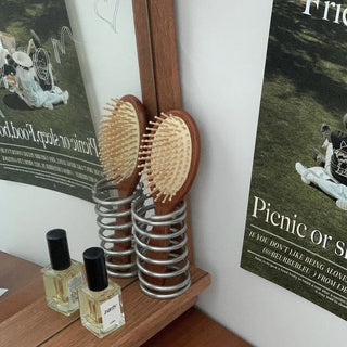 Stainless Steel Spring Brush Stand Pen Holder