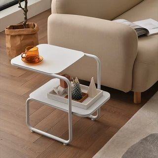 Iron Frame Two-Tier Side Table  Storage Rack Coffee Table