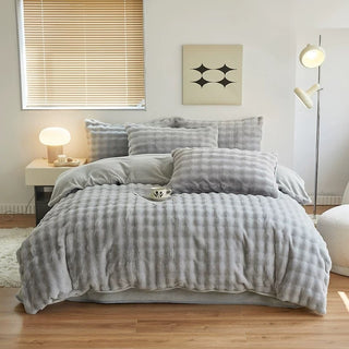 Fluffy and soft duvet cover set bed cover bedding cover