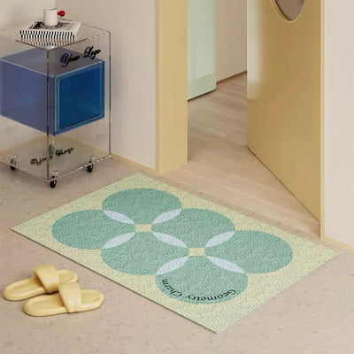 Colorful polka dot entrance mat 50 x 80 cm for removing mud.