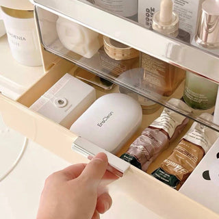 Large Capacity Lidded Drawer Cosmetic Storage Box