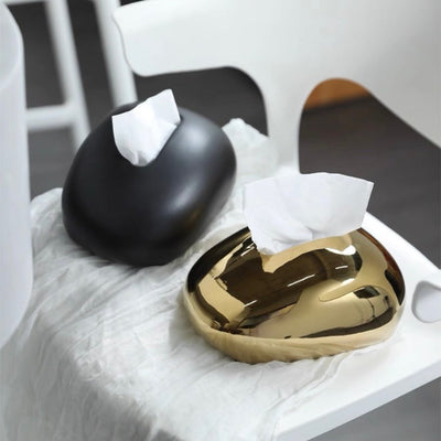 Ceramic Mouse-Shaped Tissue Case Metallic