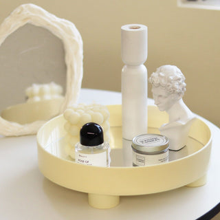 Lettering Legged Round Mirror Tray