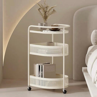 Caster-equipped Arch Three-Tier Storage Wagon  Side Table