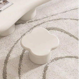 White Cream Stool  Chair Side Table