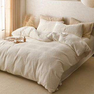 Milk Velvet Warm and Fluffy Duvet Cover Set  Bed Cover Bedding Cover