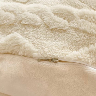 Cable pattern Milk velvet winter duvet cover set