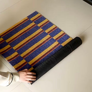 Retro Color Stripe Pattern Entrance Mat 50 x 80 cm Mud Removal