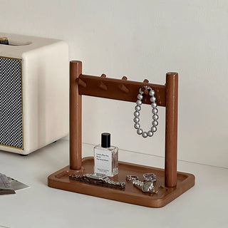 Natural Wood Accessory Key Stand Tray Storage Small Item Holder