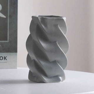 Twisted Ceramic Flower Vase